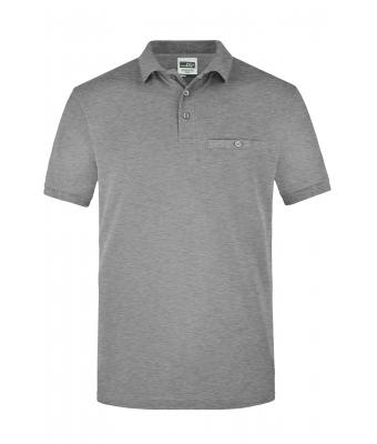 Men Men's Workwear Polo Pocket Grey-heather 8402