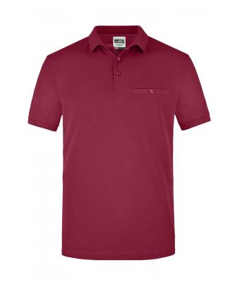 Men Men's Workwear Polo Pocket Wine 8402