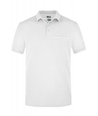 Herren Men´s Workwear Polo Pocket White 8402