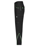 Unisex Workwear Pants  - COLOR - Black/lime-green 8524
