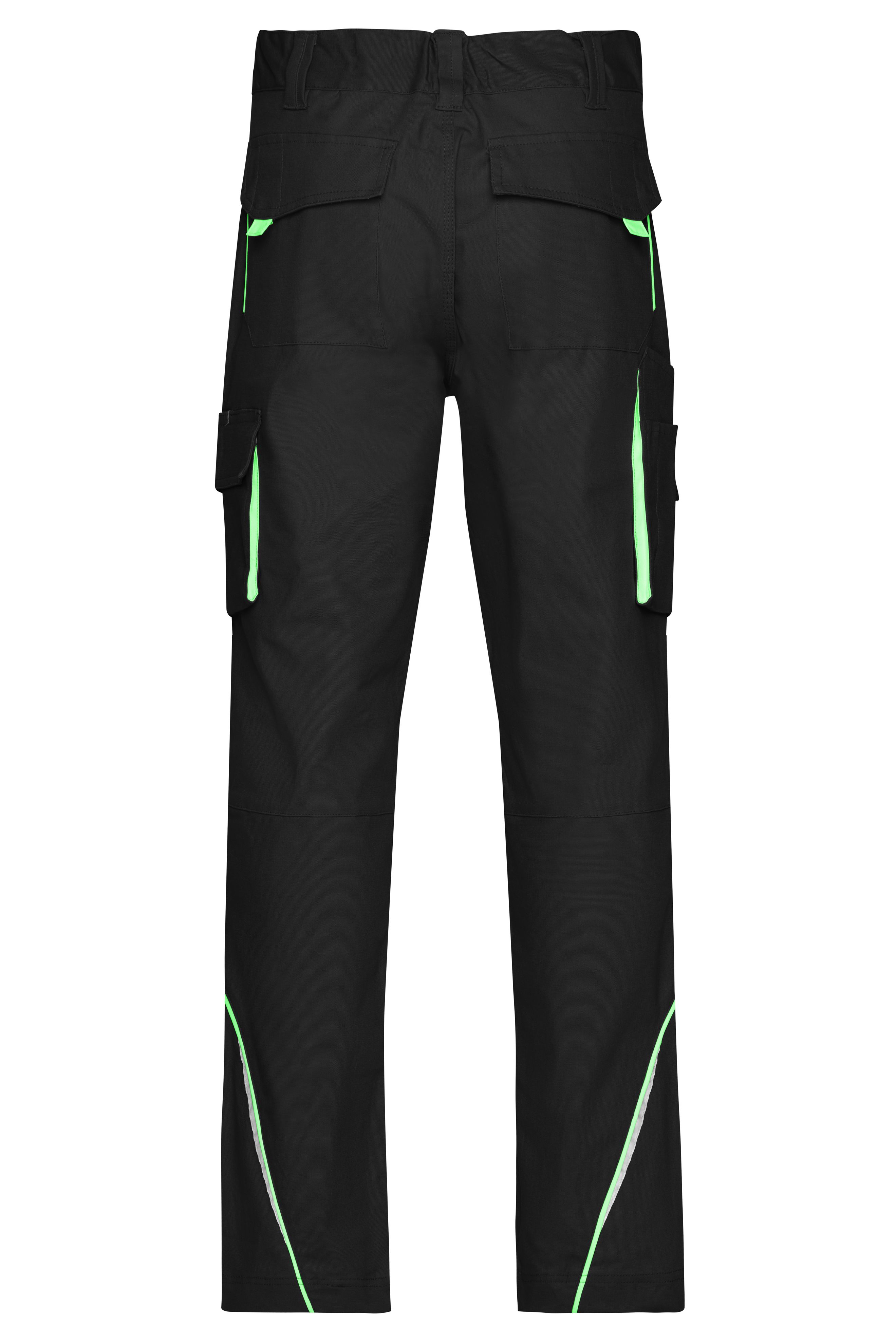Unisex Workwear Pants - COLOR - Black/lime-green-Workweartextilien