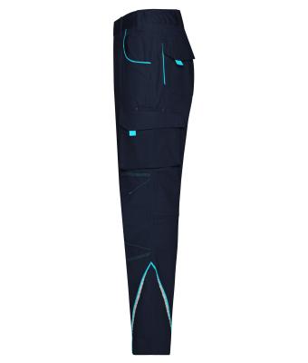 Unisex Workwear Pants  - COLOR - Navy/turquoise 8524