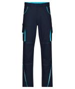 Unisex Workwear Pants  - COLOR - Navy/turquoise 8524