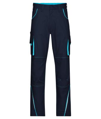 Unisex Workwear Pants  - COLOR - Navy/turquoise 8524