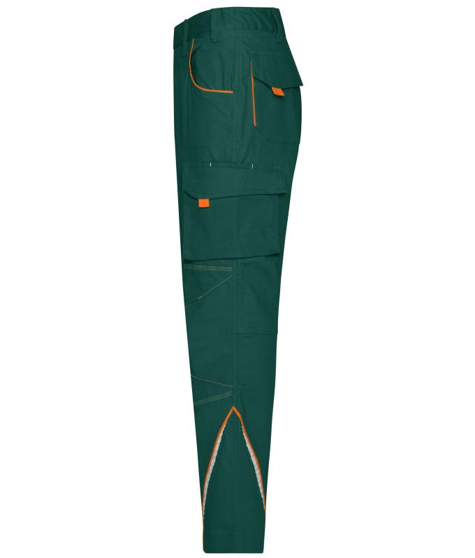 Unisex Workwear Pants  - COLOR - Dark-green/orange 8524