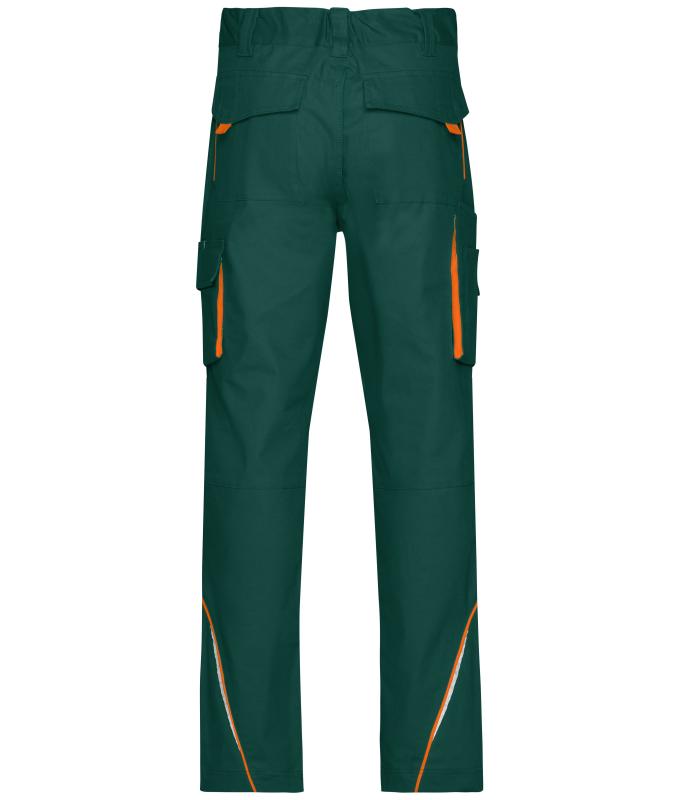 Unisex Workwear Pants  - COLOR - Dark-green/orange 8524