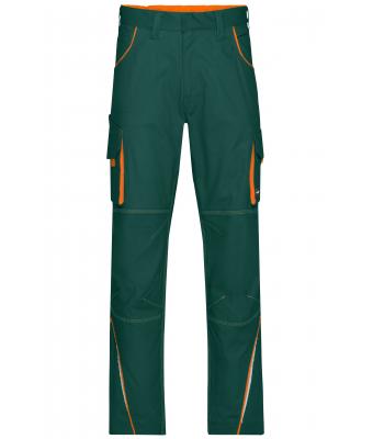 Unisex Workwear Pants  - COLOR - Dark-green/orange 8524