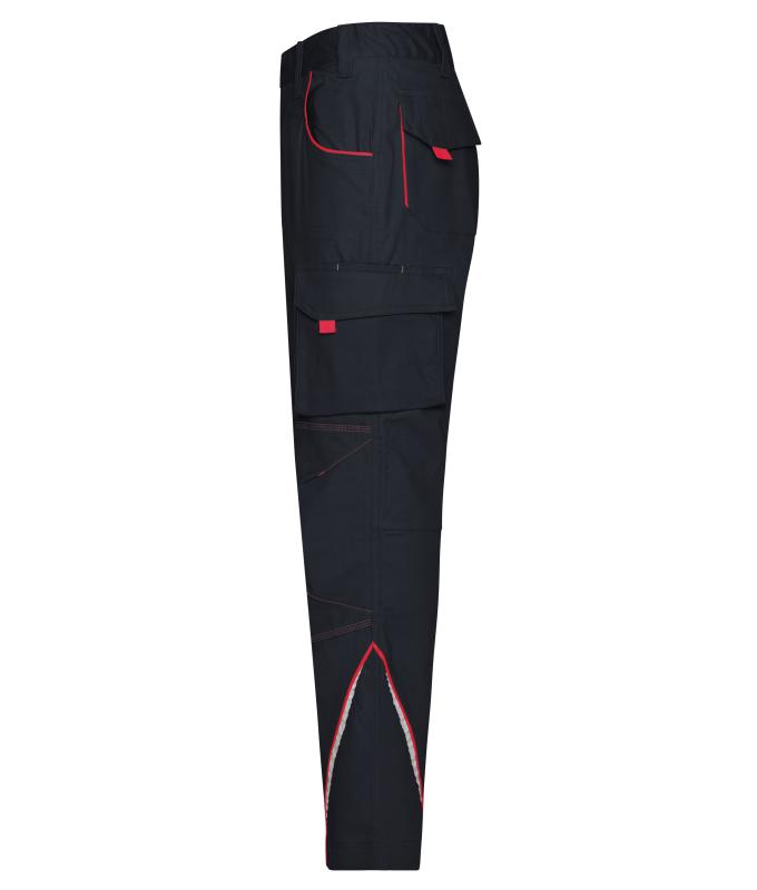 Unisex Workwear Pants  - COLOR - Carbon/red 8524