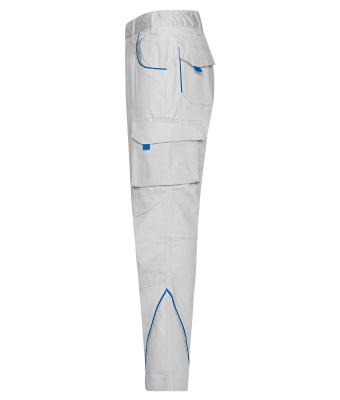 Unisex Workwear Pants  - COLOR - White/royal 8524