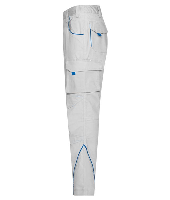 Unisex Workwear Pants  - COLOR - White/royal 8524