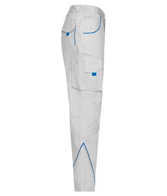 Unisex Workwear Pants  - COLOR - White/royal 8524