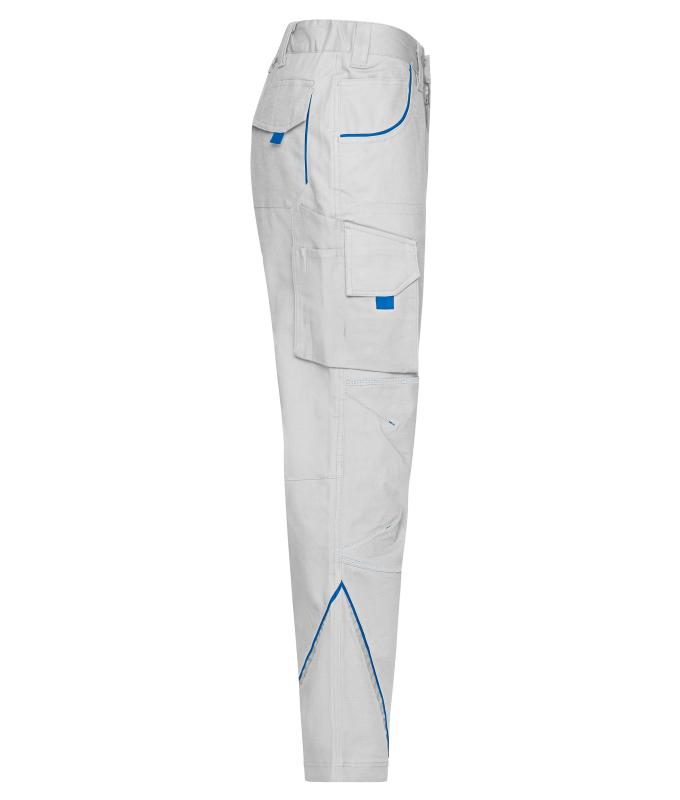 Unisex Workwear Pants  - COLOR - White/royal 8524