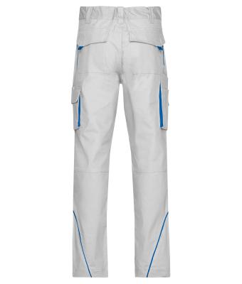 Unisex Workwear Pants  - COLOR - White/royal 8524
