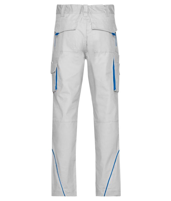 Unisex Workwear Pants  - COLOR - White/royal 8524