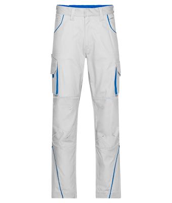 Unisex Workwear Pants  - COLOR - White/royal 8524