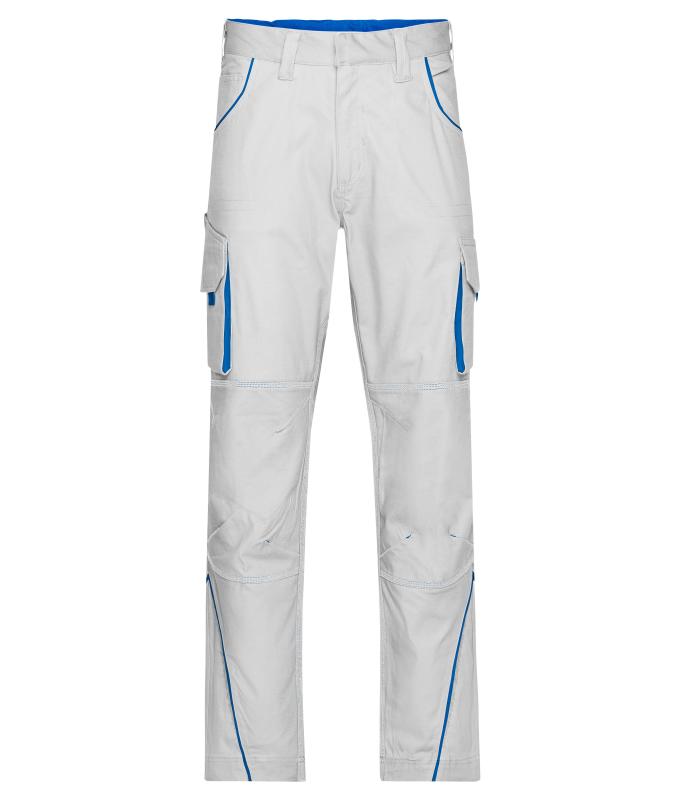 Unisex Workwear Pants  - COLOR - White/royal 8524