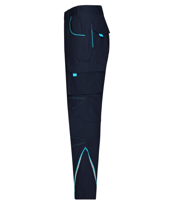 Unisex Workwear Pants - COLOR - Navy/turquoise 8524