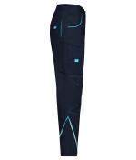 Unisex Workwear Pants - COLOR - Navy/turquoise 8524