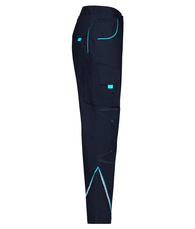 Unisex Workwear Pants - COLOR - Navy/turquoise 8524