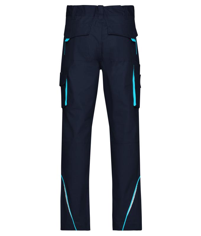Unisex Workwear Pants - COLOR - Navy/turquoise 8524
