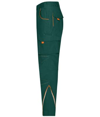 Unisex Workwear Pants - COLOR - Dark-green/orange 8524