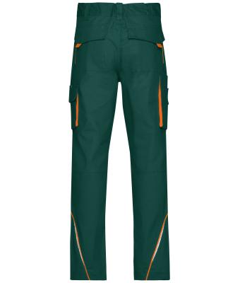 Unisex Workwear Pants - COLOR - Dark-green/orange 8524