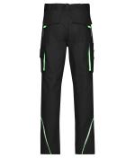 Unisex Workwear Pants - COLOR - Black/lime-green 8524