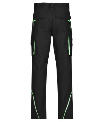 Unisex Workwear Pants - COLOR - Black/lime-green 8524