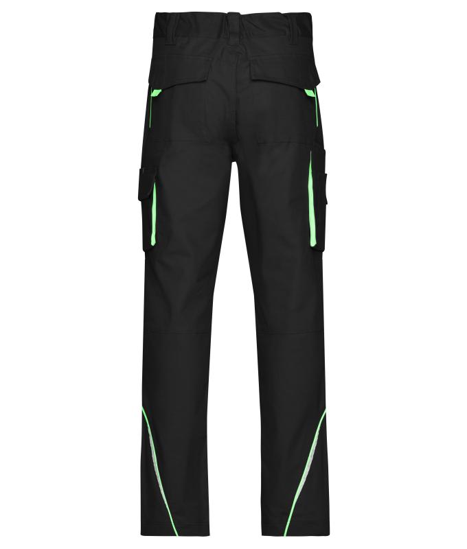 Unisex Workwear Pants - COLOR - Black/lime-green 8524