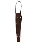 Unisex Workwear Pants with Bib - COLOR - Brown/stone 8525
