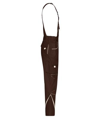 Unisex Workwear Pants with Bib - COLOR - Brown/stone 8525