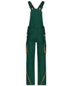 Unisex Workwear Pants with Bib - COLOR - Dark-green/orange 8525