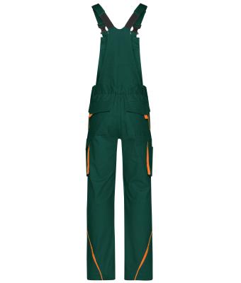 Unisex Workwear Pants with Bib - COLOR - Dark-green/orange 8525