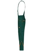 Unisex Workwear Pants with Bib - COLOR - Dark-green/orange 8525