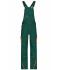 Unisex Workwear Pants with Bib - COLOR - Dark-green/orange 8525