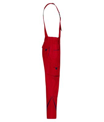 Unisex Workwear Pants with Bib - COLOR - Red/navy 8525