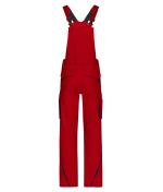 Unisex Workwear Pants with Bib - COLOR - Red/navy 8525