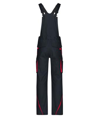 Unisex Workwear Pants with Bib - COLOR - Carbon/red 8525