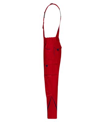 Unisex Workwear Pants with Bib - COLOR - Red/navy 8525