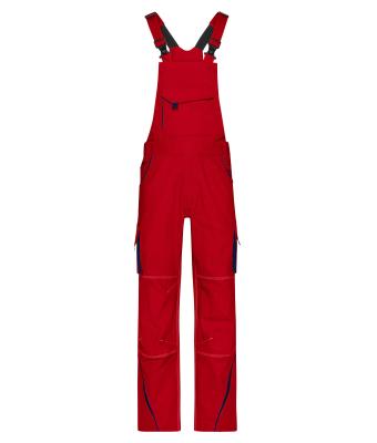 Unisex Workwear Pants with Bib - COLOR - Red/navy 8525