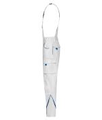Unisex Workwear Pants with Bib - COLOR - White/royal 8525