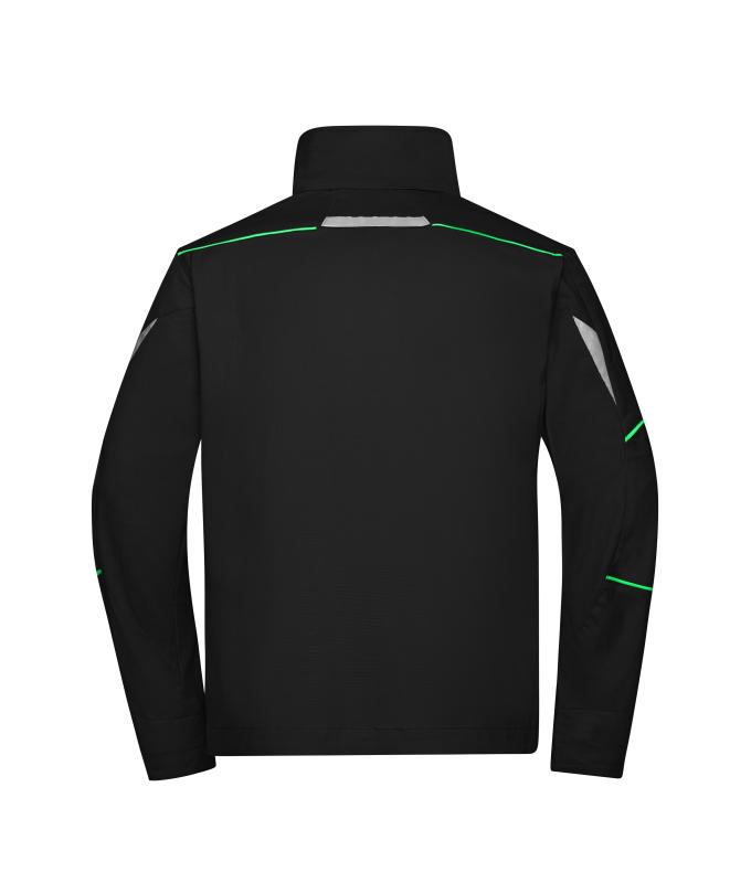Unisex Workwear Jacket - COLOR - Black/lime-green 8526