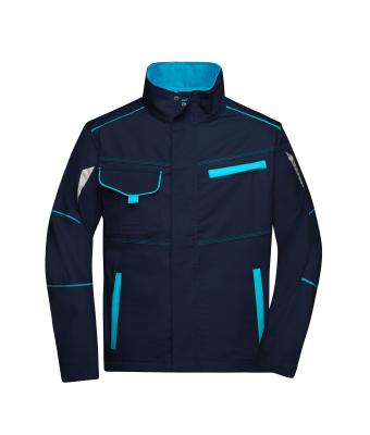 Unisex Workwear Jacket - COLOR - Navy/turquoise 8526