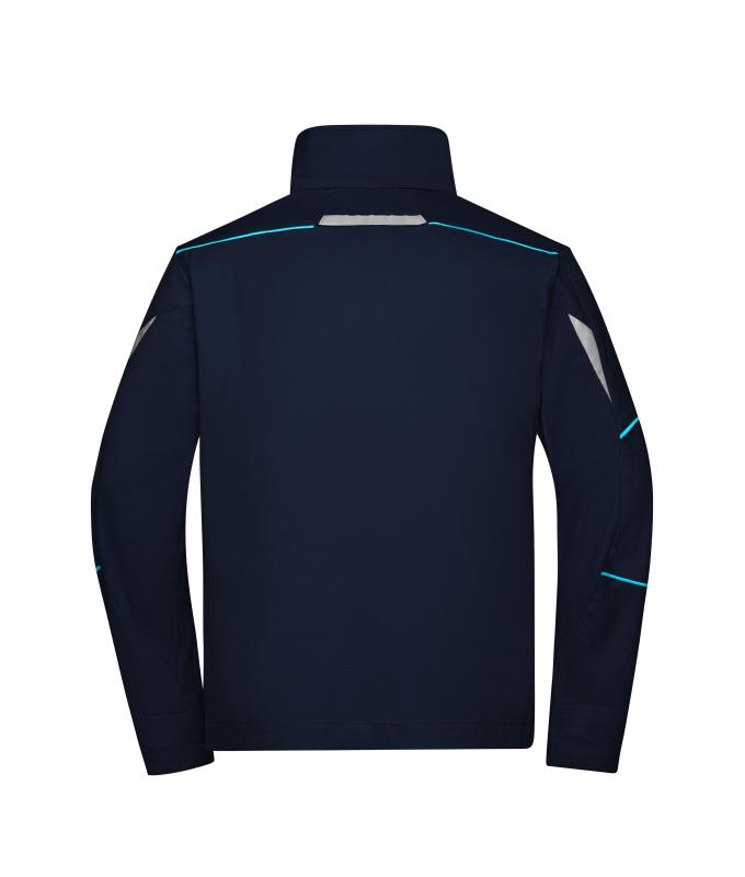 Unisex Workwear Jacket - COLOR - Navy/turquoise 8526