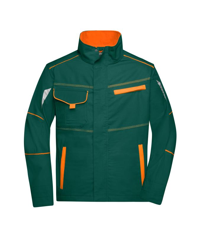 Unisex Workwear Jacket - COLOR - Dark-green/orange 8526