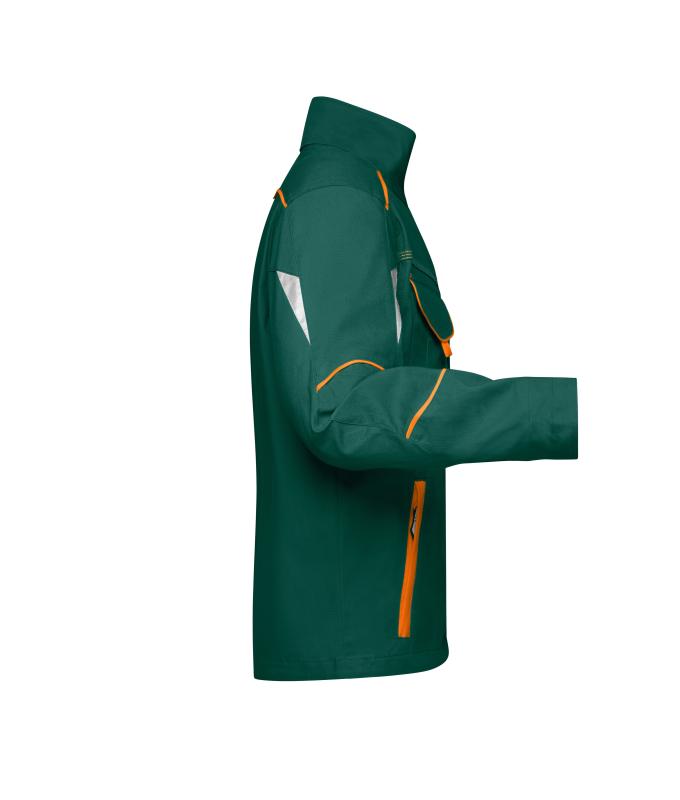 Unisex Workwear Jacket - COLOR - Dark-green/orange 8526