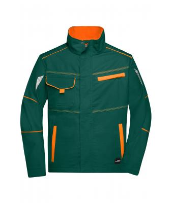Unisex Workwear Jacket - COLOR - Dark-green/orange 8526