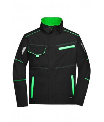 Unisex Workwear Jacket - COLOR - Black/lime-green 8526