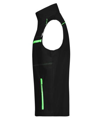 Unisex Workwear Vest - COLOR - Black/lime-green 8527