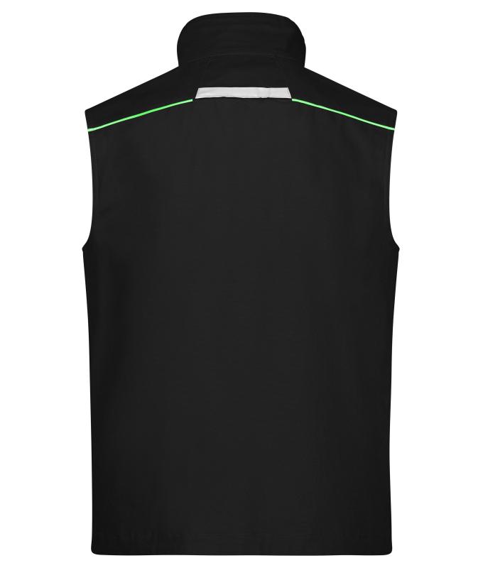 Unisex Workwear Vest - COLOR - Black/lime-green 8527